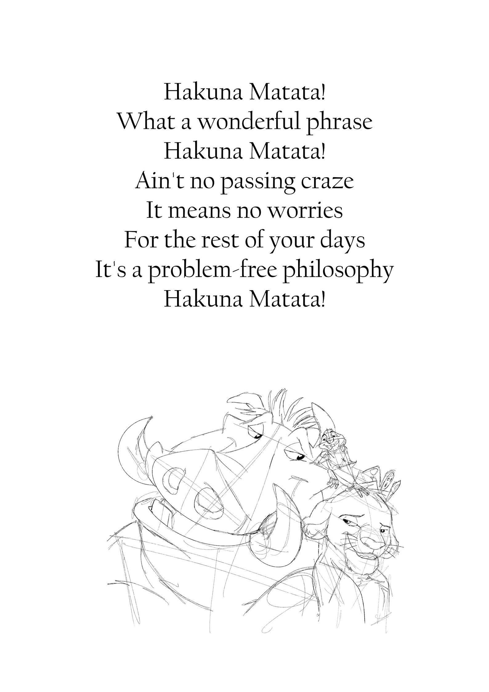 Hakuna Matata Print Digital Download Etsy