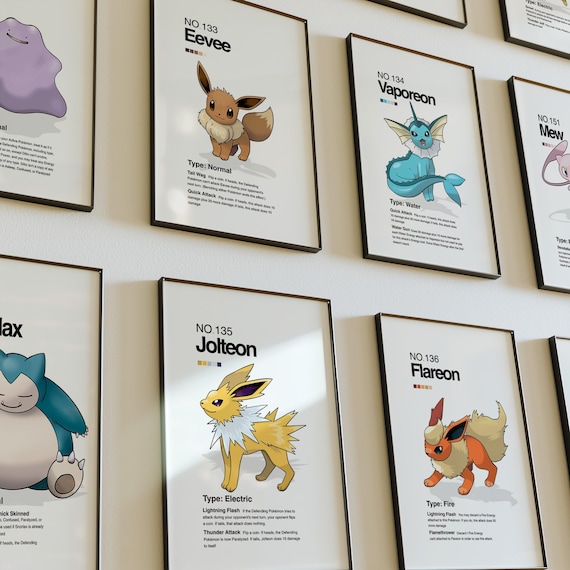 ポケモンカード　イーブイ　ポスター イーブイ ポケモン ポスター | ミニマリスト 日本のアニメ ウォール