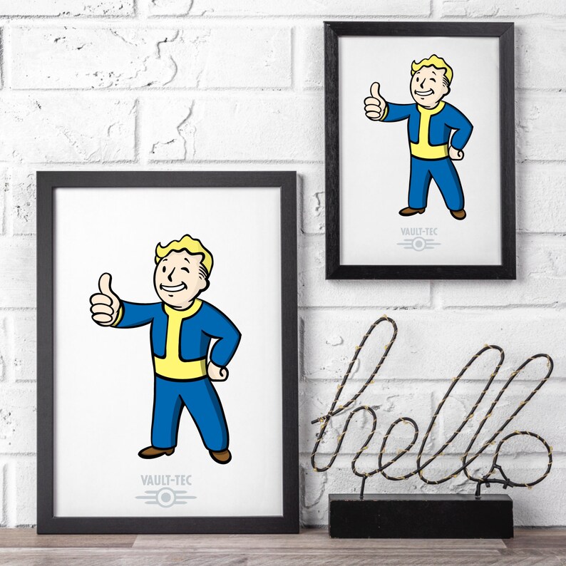 Vault Boy Series: V1 Fallout Inspired Digital Art Prints Instant ...