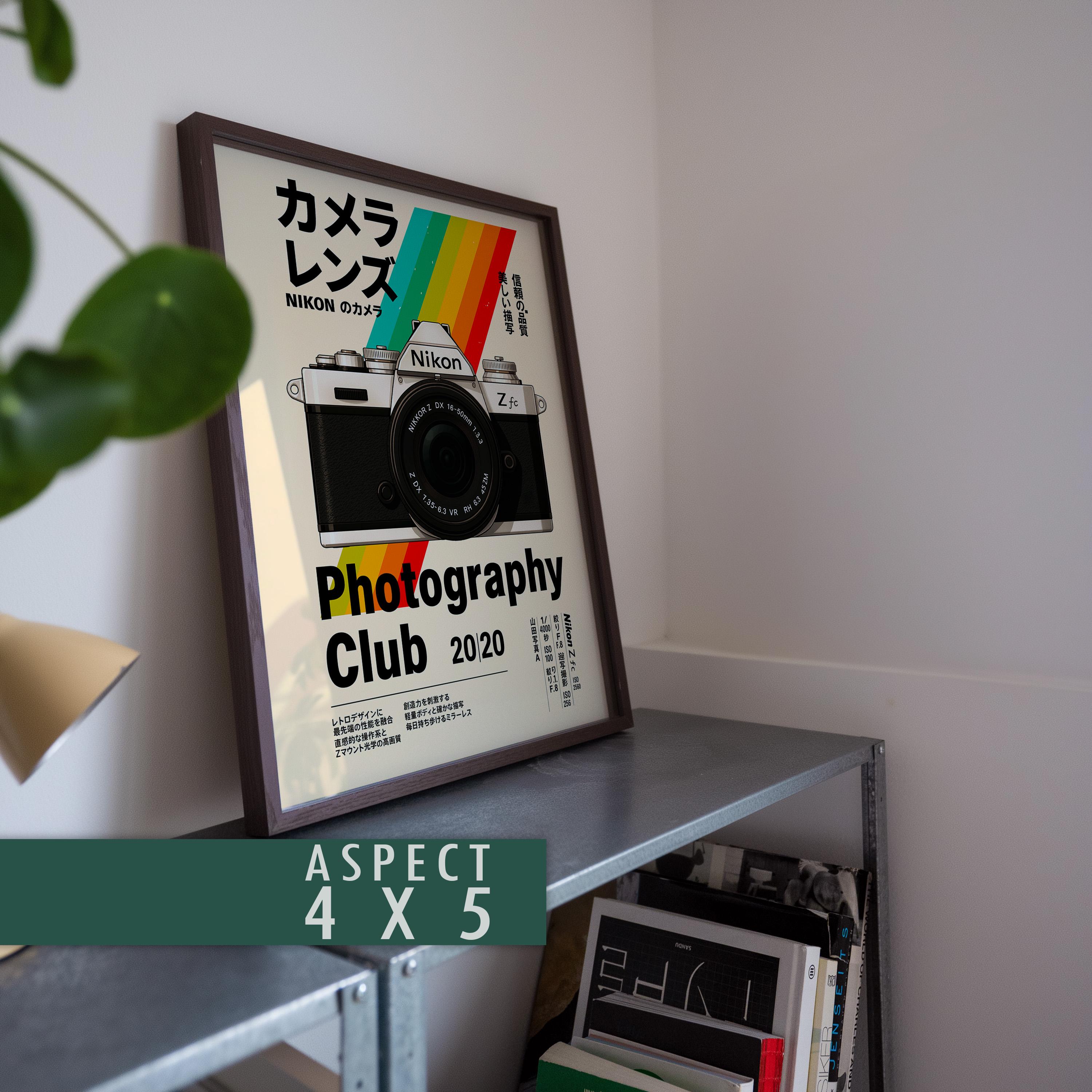 Nikon Zf Poster | Japanese Retro Camera Print | 90s Photography