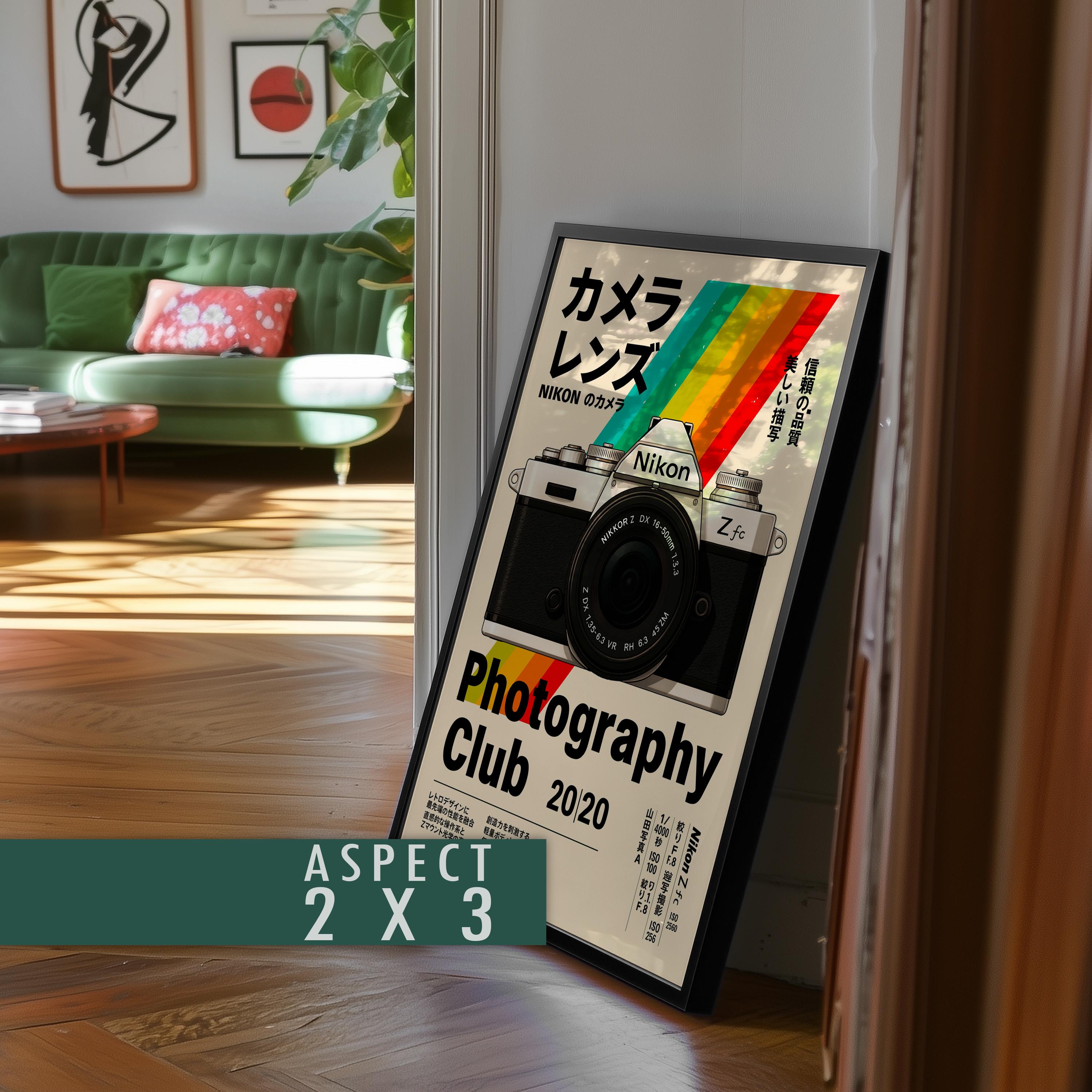 Nikon Zf Poster | Japanese Retro Camera Print | 90s Photography