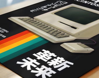 Macintosh 128K Poster | Retro Apple Computer Wall Art | Japanese