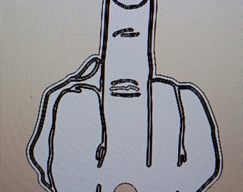 Middle Finger Keychain, STL File
