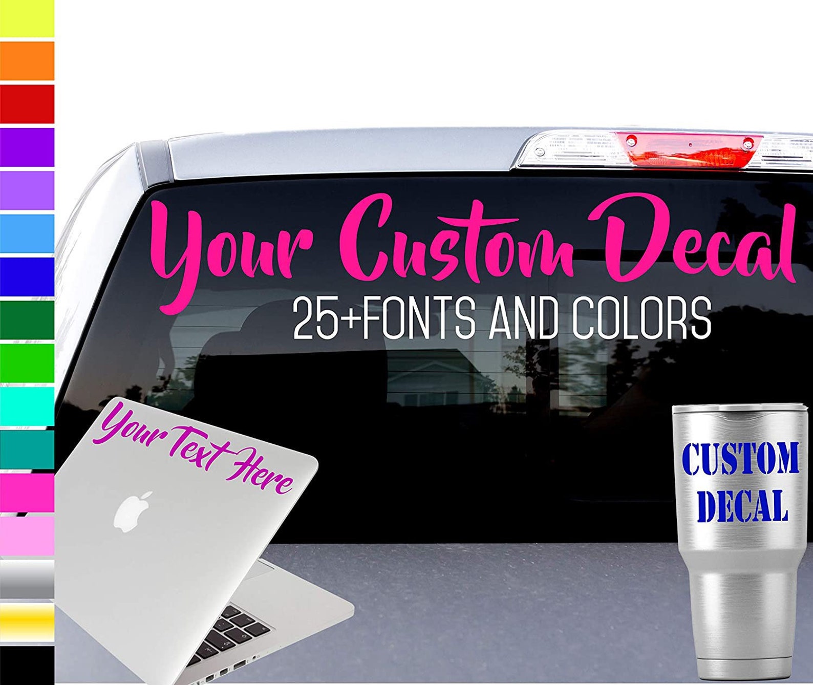 Custom Permanent Vinyl Stickers Etsy