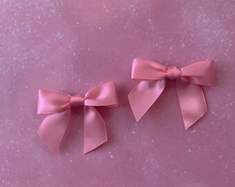 Pink satin bows