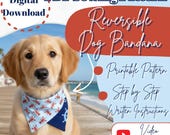 Reversible Dog Bandana Sewing Pattern: Beginner-Friendly PDF (Sizes S-XL)