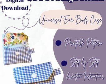 Ear Buds Case Sewing Pattern: Beginner-Friendly PDF (Digital Download)