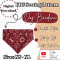 Scrunchie Dog Bandana Sewing Pattern: Beginner-Friendly PDF (Sizes XS-XL)