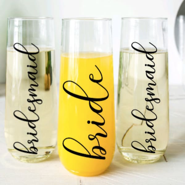 Personalized Stemless Champagne Flute