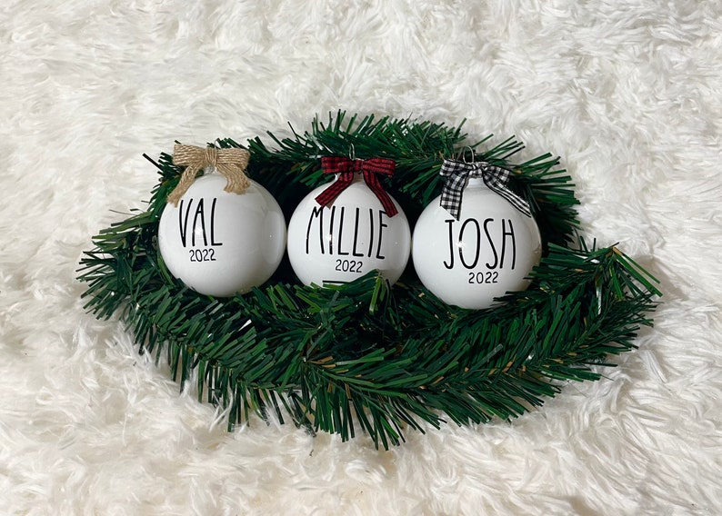 Personalized Rae Dunn Inspired Christmas Ornament Etsy