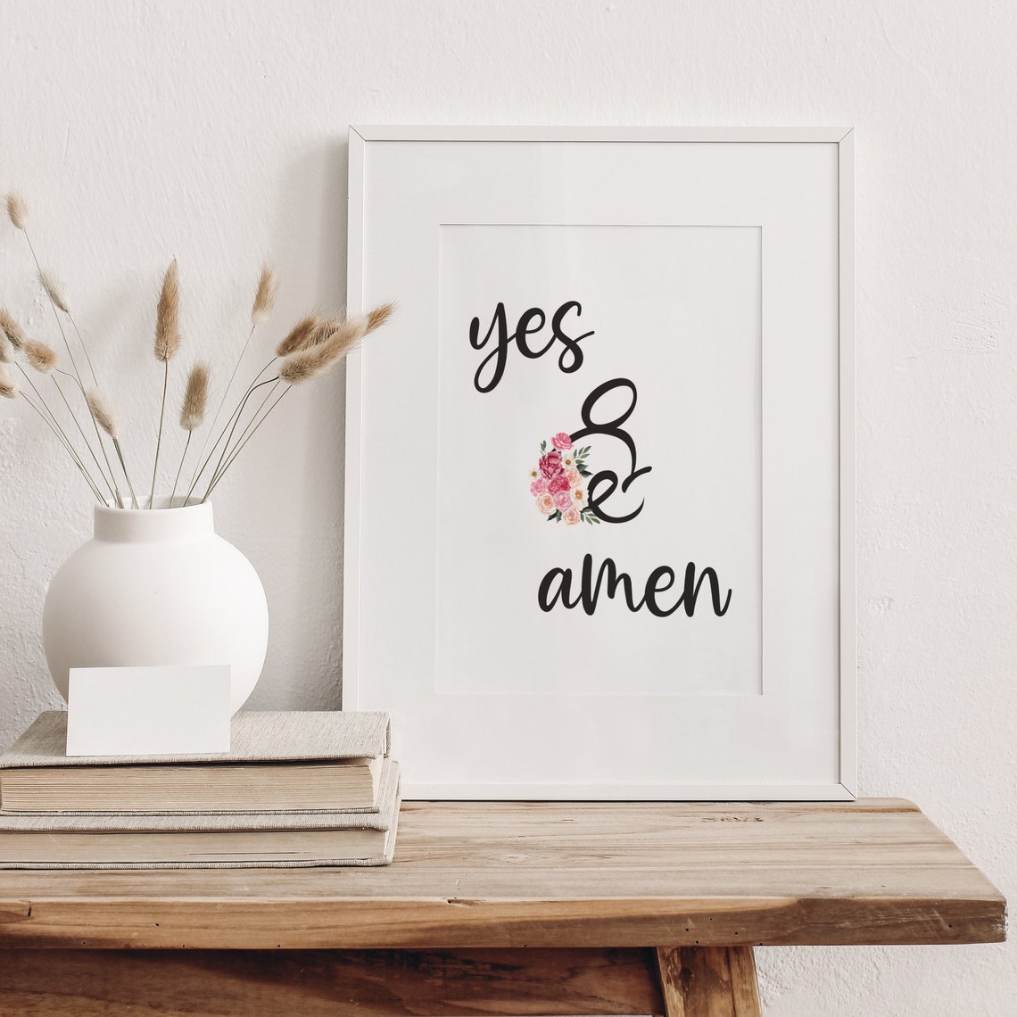 Yes and Amen Bible Verse Printable Christian Wall Art | Etsy