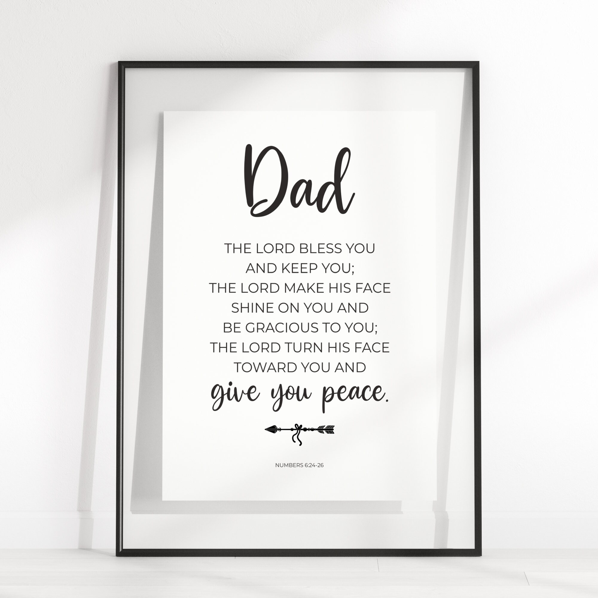 Numbers 6:24-26 Printable Bible Verse Wall Art, Christian