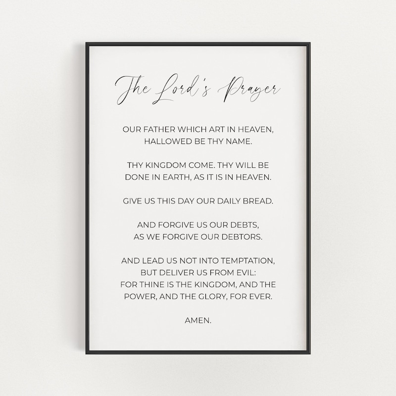 The Lords Prayer Kjv - Etsy