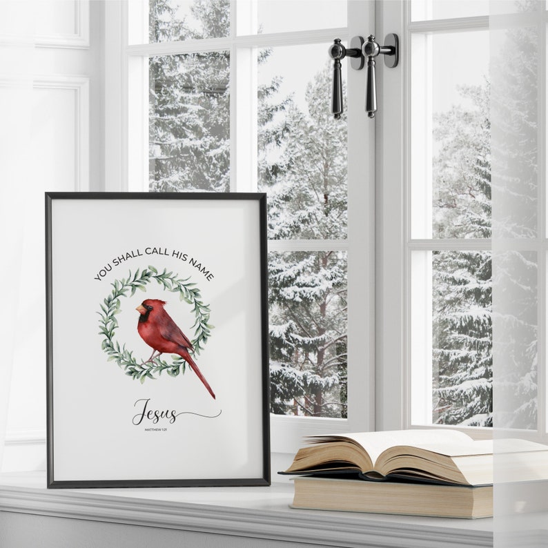 You Shall Call His Name Jesus Christian Christmas Wall Art Etsy