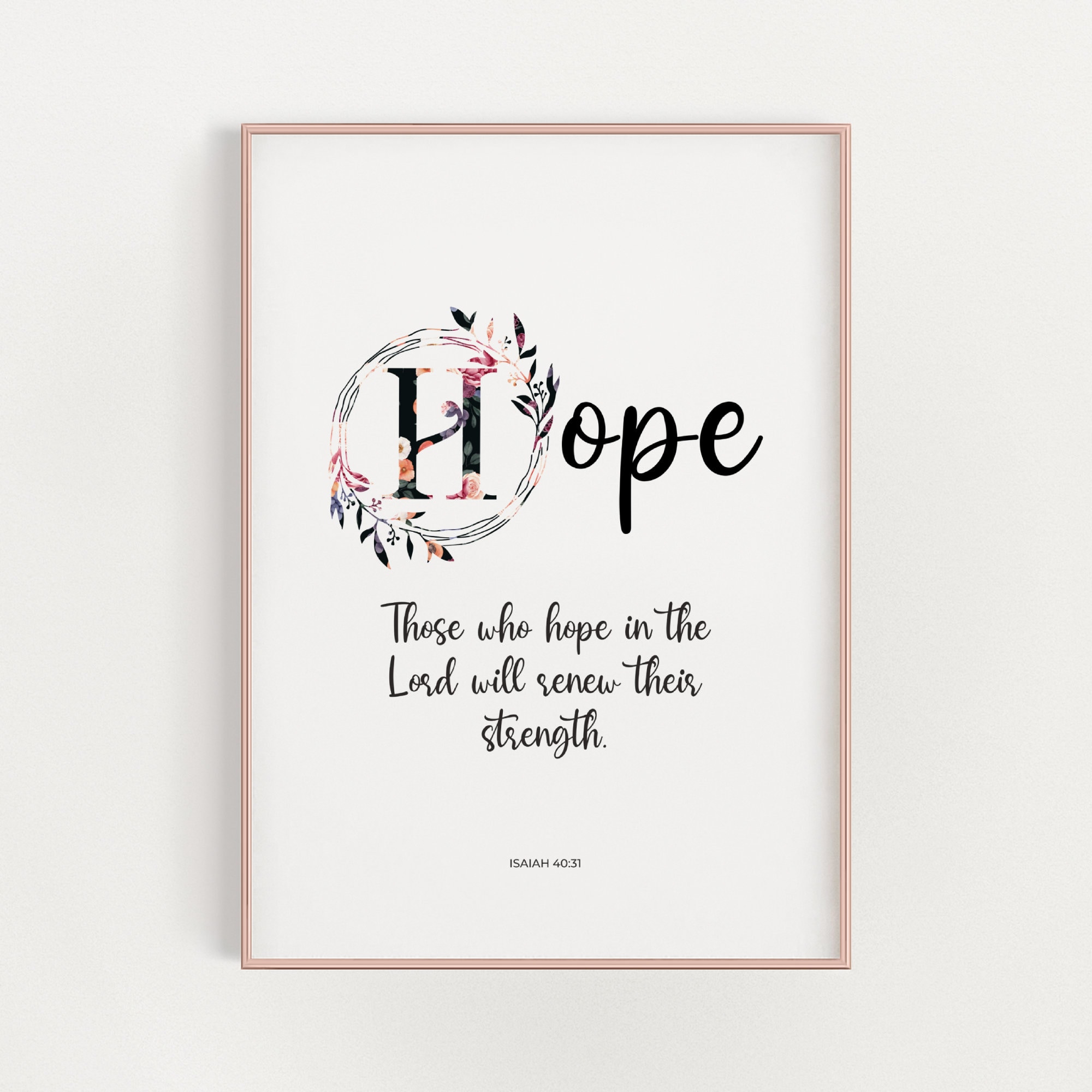Faith Hope Love Christian Wall Art Set of 3 Bible Verse | Etsy