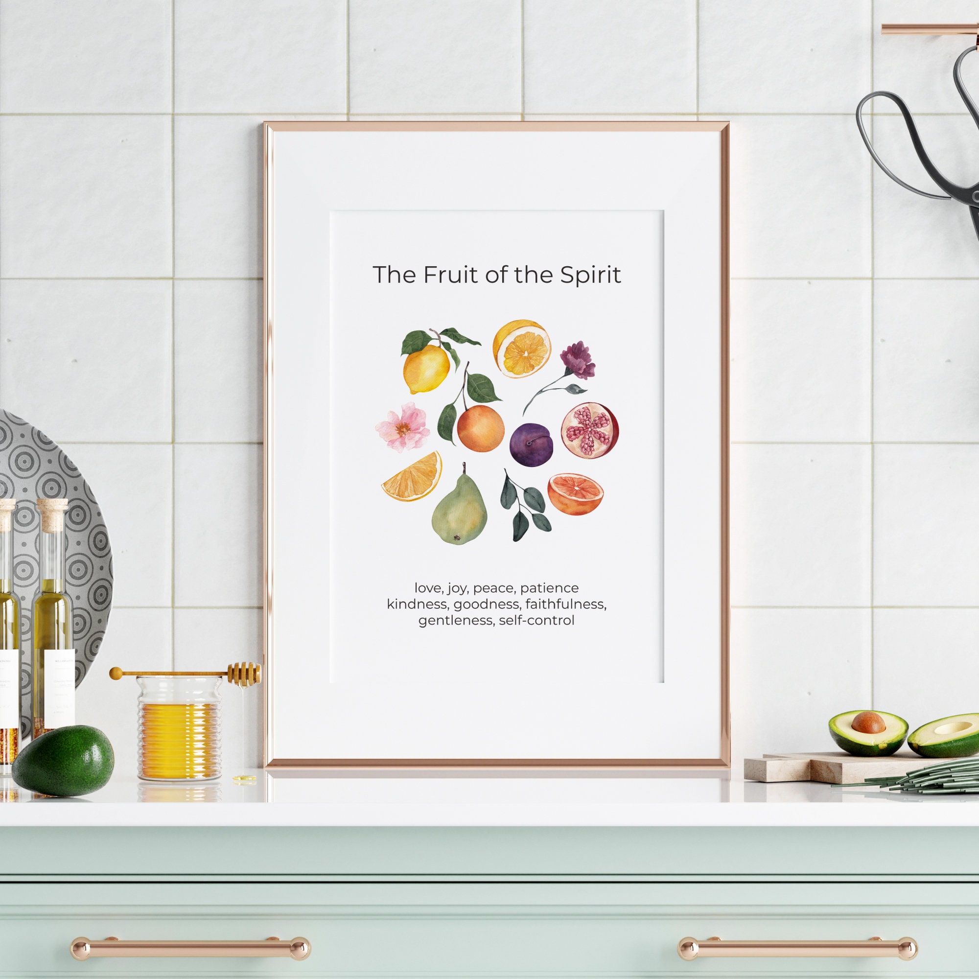 Fruit of the Spirit Printable Bible Verse Wall Art, Galatians 5:22-23 ...