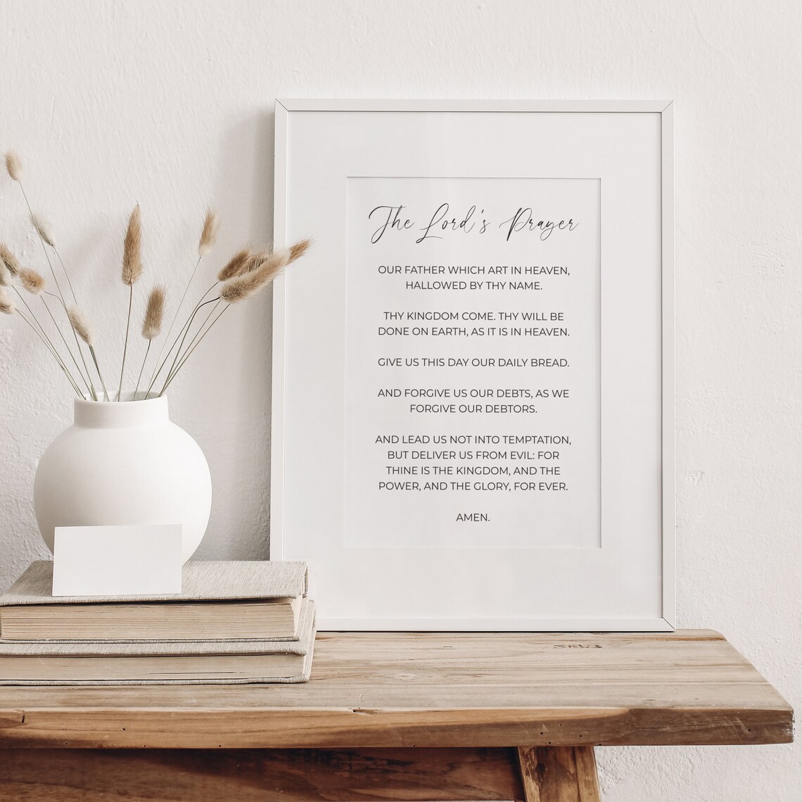 The Lord's Prayer KJV Bible Verse Printable Minimalist - Etsy UK