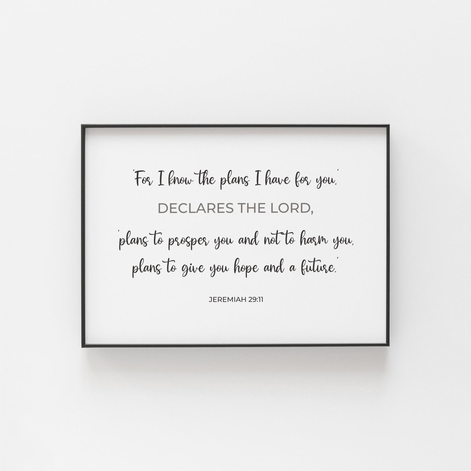 Jeremiah 29:11 for I Know the Plans I Have for You Scripture Printable ...