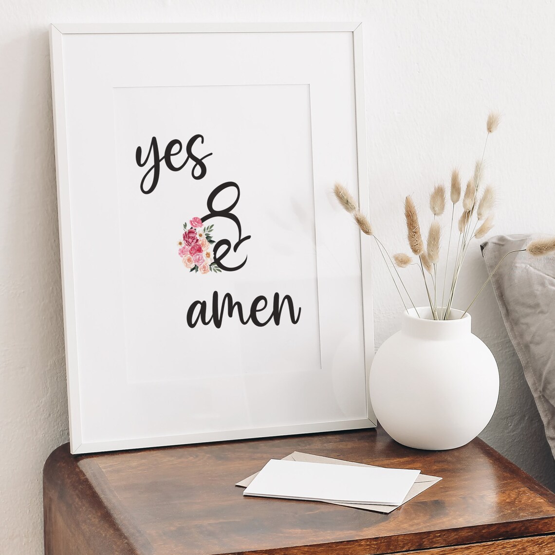 Yes and Amen Bible Verse Printable Christian Wall Art | Etsy