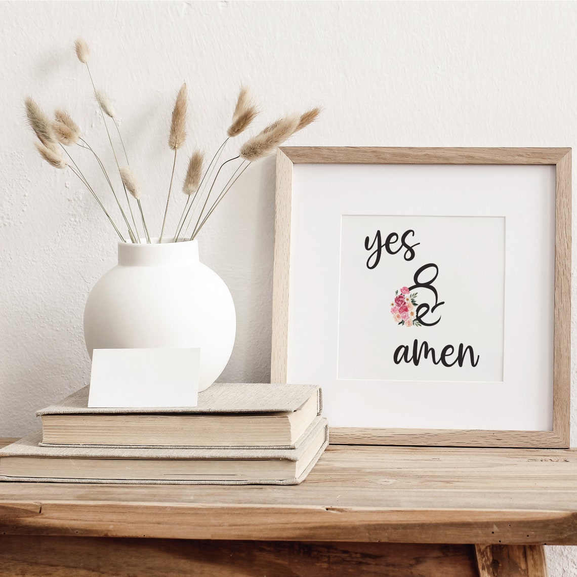 Yes and Amen Bible Verse Printable Christian Wall Art | Etsy