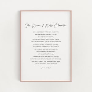 Proverbs 31, Christian Mother&#39;s Day Gift, Scripture Art, Christian Wall Art, Gift for Mom, Proverbs 31 Woman, Bible Verse Printable