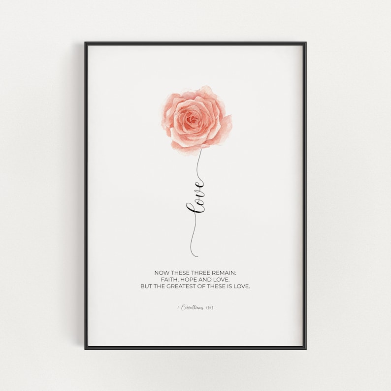 1 Corinthians 1313 the Greatest of These is Love Wall Art Etsy