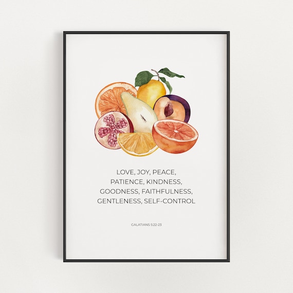 Fruit of the Spirit Printable Bible Verse Wall Art Christian - Etsy