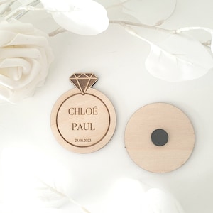 Badge personnalisé | Badge mariage personnalisé | Marque place | Badge mariage | Badge bois |Cadeau invités | Cadeau mariage | Badge témoin