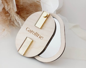 Personalized Pocket Mirror | Personalized mirror | Mom Gift | Witness Gift | Wedding Gift | Personalized gift