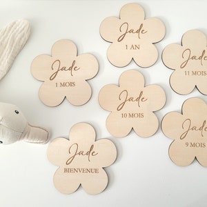 Cartes Etapes bebe | Cartes étapes personnalisées | Cartes étapes bois