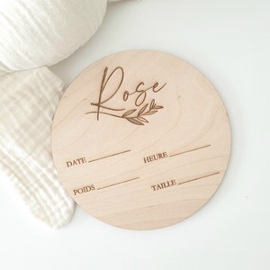 Carte naissance| Carte bienvenue | Carte naissance personnalisé| Carte étape bebe | Cartes étapes personnalisées | Carte étape bois