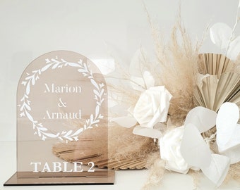 Numéro de table | Numéro de table Mariage | Numéro de table personnalisé | Table mariage | Nom de table mariage | Décoration Mariage