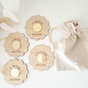 Schrittkarte | Meilensteinkarte zur Geburt | Personalisierte Schrittkarte| Baby-Meilensteinkarte | Personalisierte Schrittkarten | Stufenkarte aus Holz