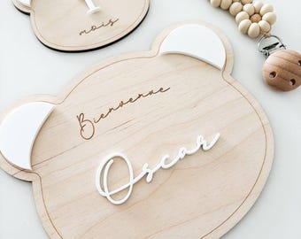 Carte naissance| Carte bienvenue | Carte naissance personnalisé| Carte étape bebe | Cartes étapes personnalisées  | Prénom bois