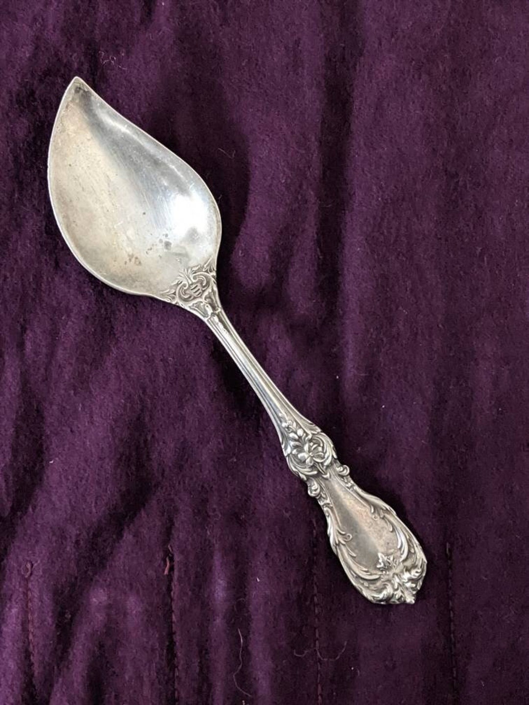 REED & BARTON Burgundy, Large Solid Jelly Server, Sterling, 1949, No