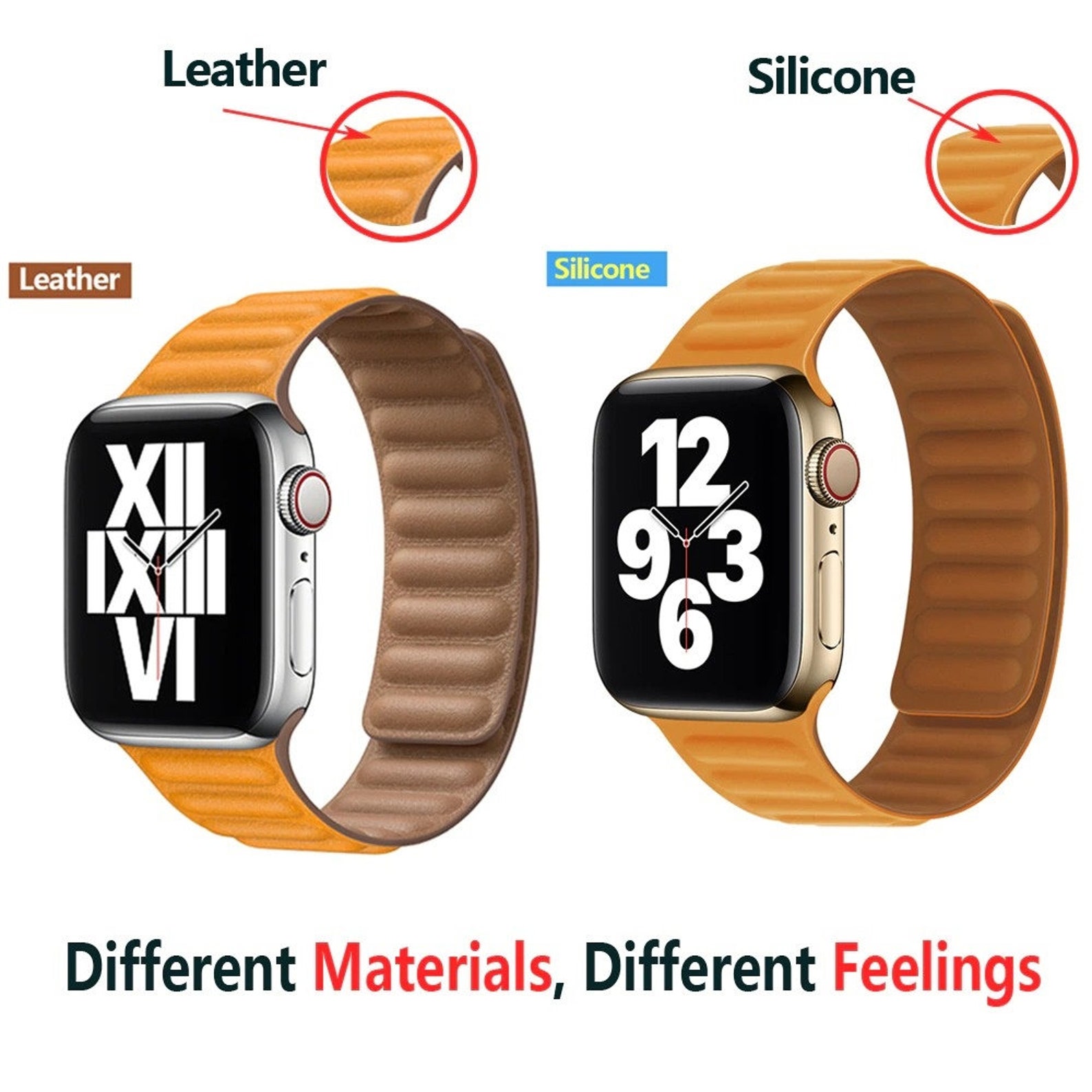 Leather Link strap For Apple watch band 44mm 40mm 38mm 42mm Etsy