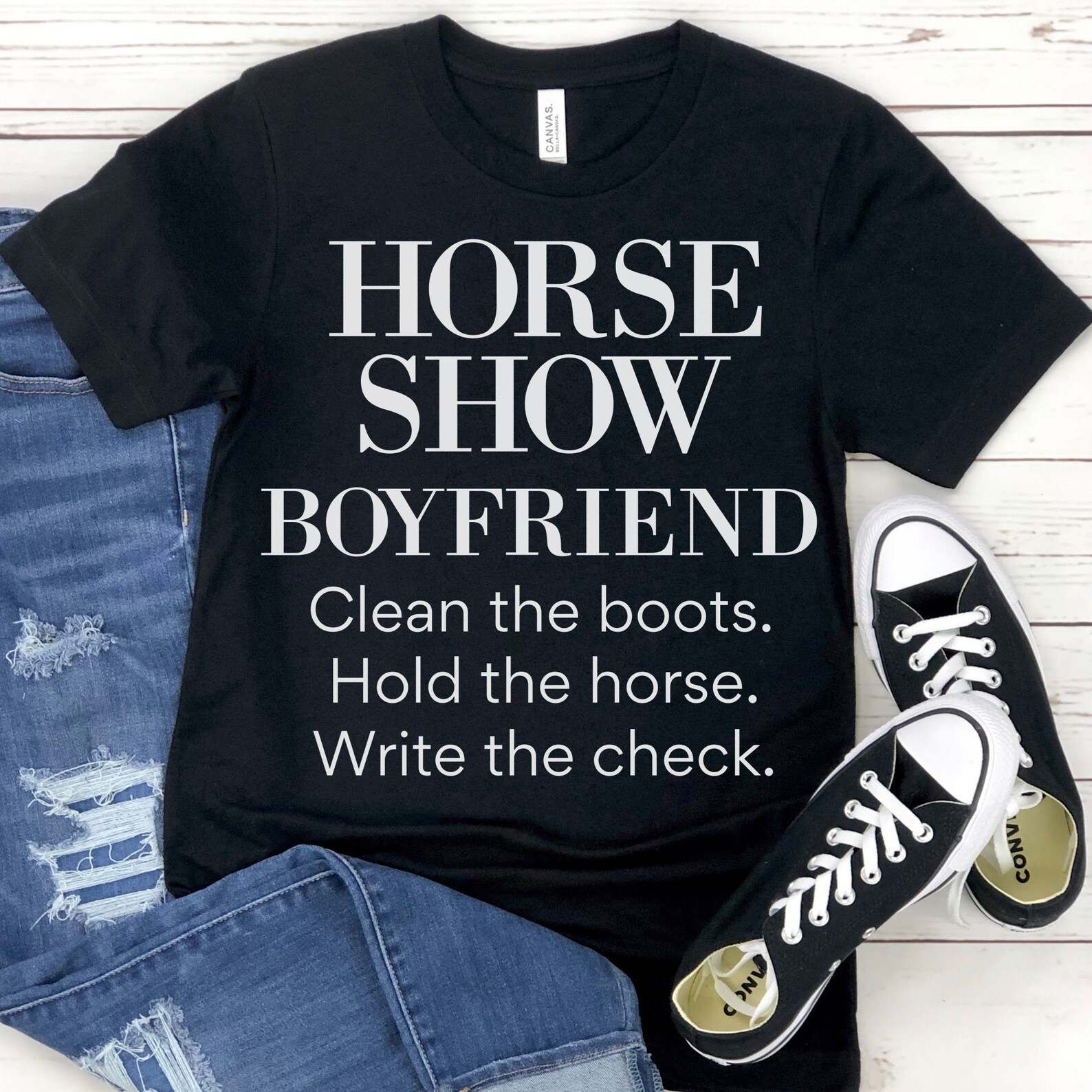 Horse Show Boyfriend Shirt, Funny Gifts From Girlfriend, Cool Mens Tees
