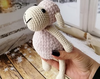 Cute Knitted Plush Sheep Knitted Toy Amigurumi Soft Animal Toy  Baby Shower Gift Antistress Toy