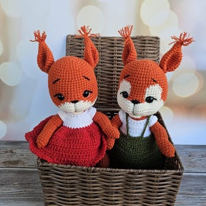 Crochet Squirrel, Squirrel gifts, Squirrel, Stuffed toy, Stuffed animal, Crochet amigurumi, Crochet animals, Baby shower gift, Baby toy