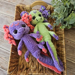 Cute Axolotl, Crochet Axolotl, Plush Axolotl, Axolotl, Stuffed animal, Stuffed Axolotl