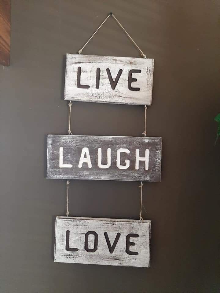 Live laugh love routered sign Etsy