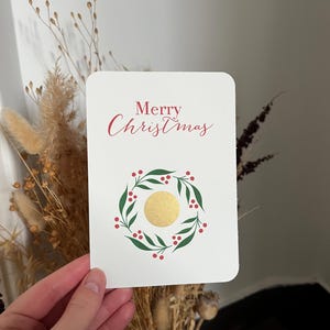 Carte à gratter personnalisable de Noël / Annonce grossesse mariage / Cadeaux de noël / Cadeau d'anniversaire /Bon pour / Demande en mariage