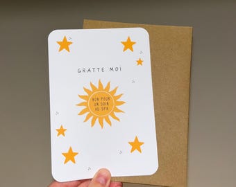 Carte à gratter personnalisable / Annonce grossesse mariage / Cadeaux de noël / Cadeau d'anniversaire / Bon pour / Demande en mariage
