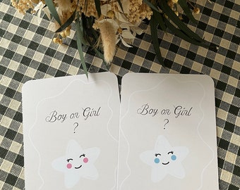 Carte à gratter personnalisable / Annonce gender reveal / Annonce sexe bébé