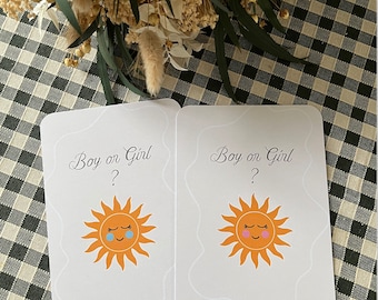Carte à gratter personnalisable / Annonce gender reveal / Annonce sexe bébé