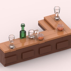 PDF instructions for Bar MOC, building bricks Bar, Bar Moc, Brick Bar Moc, Bar counter Moc, Building Brick instructions, Brick Bar counter