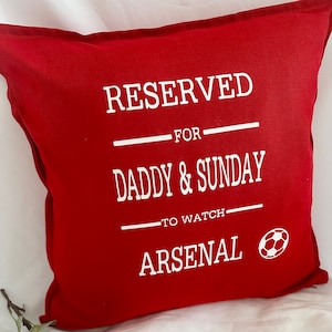 Personalised Arsenal Cushion Cover, Football Fan Gift