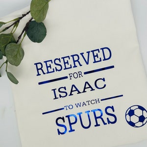 Personalised Spurs Cushion Cover, Football Fan Gift