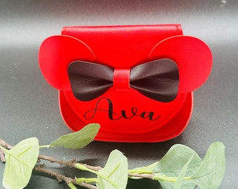 Personalised Mouse Ear Purse, Disney Inspired, Vegan Leather Crossbody Bag