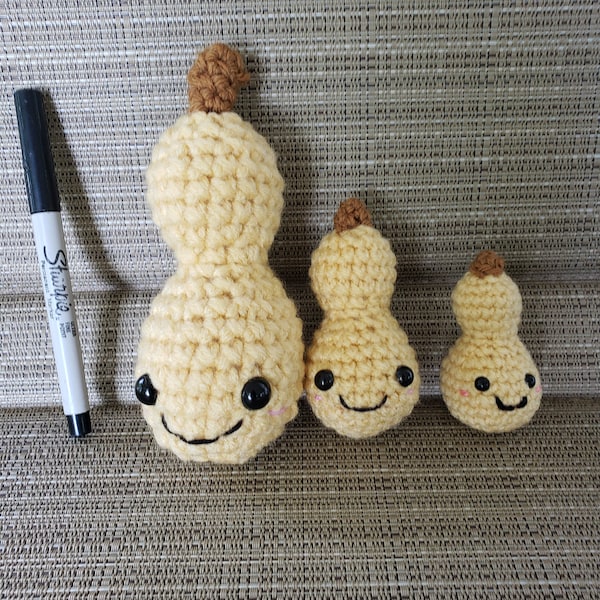 Butternut Squash, Crochet Vegetable, Amigurumi, Keychain